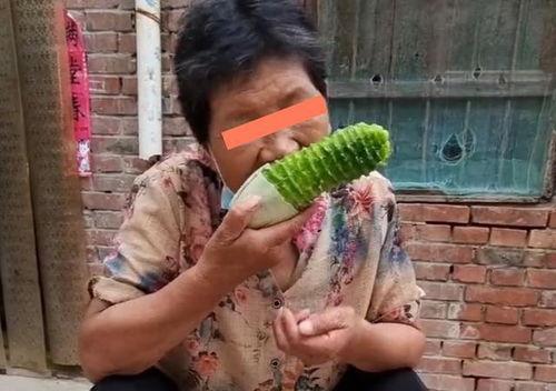 给老奶奶吃瓜,给老奶奶送瓜的温馨瞬间